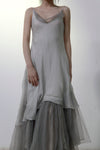 Marc Le Bihan Knitted Frill Tulle Dress Collection Two-layer Tulle French Handmade MLB-2104-QIANHE PEARL GREY Pearl Grey 2104